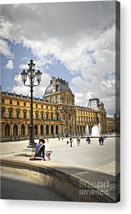 Louvre Acrylic Print featuring the photograph Louvre museum by Elena Elisseeva