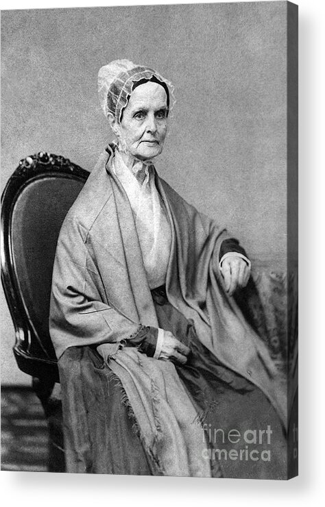 History Acrylic Print featuring the photograph Lucretia Coffin Mott, American Activist by Photo Researchers