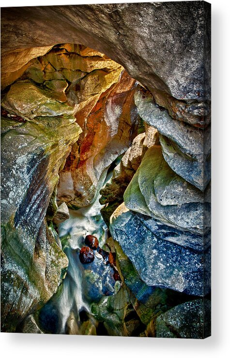 Waterfalls Acrylic Print featuring the photograph Natural Bridge by Fred LeBlanc