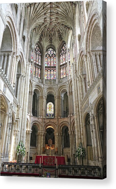 Norwich Cathedral Acrylic Print featuring the photograph Norwich Cathedral altar by Paul Cowan