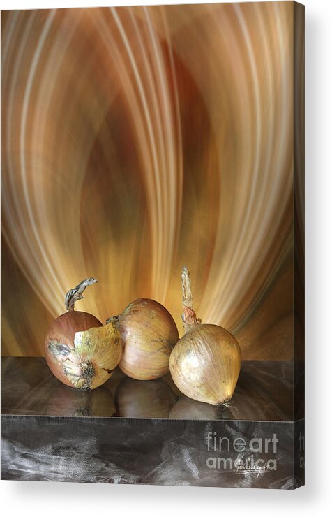 Onions Acrylic Print featuring the digital art Onions by Johnny Hildingsson