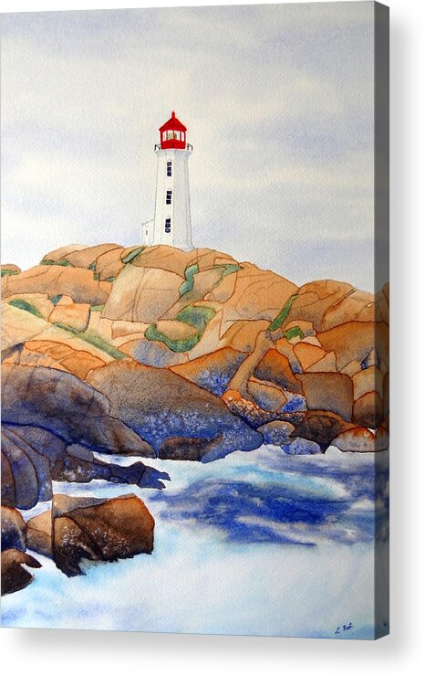 Peggy's Cove Acrylic Print featuring the painting Peggy's Cove by Laurel Best