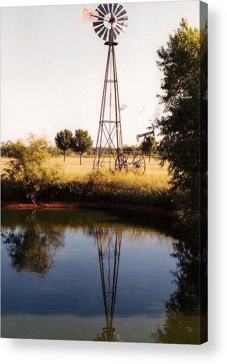 Windmill Acrylic Print featuring the photograph Prairie Windmill by Al Griffin