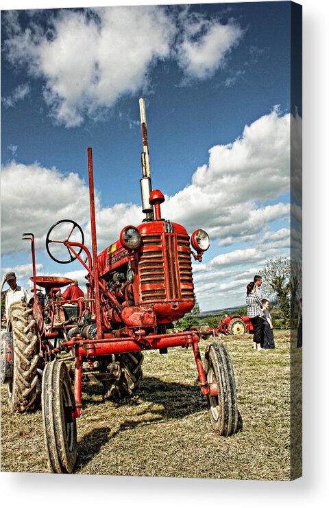 Tractor Acrylic Print featuring the photograph Red Tractor by Julie Williams