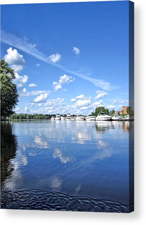 River Acrylic Print featuring the photograph Riverside Marina by Mark Sellers
