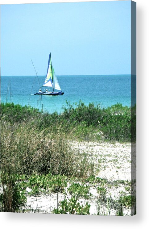 Sailing Acrylic Print featuring the photograph Sailing by Carol Bradley