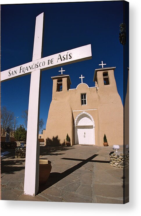 Taos Acrylic Print featuring the photograph San Francisco De Asis by Ron Weathers