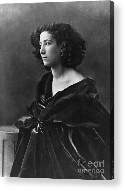 History Acrylic Print featuring the photograph Sarah Bernhardt, French Actress by Photo Researchers