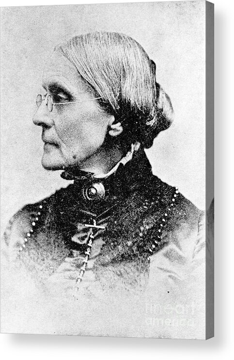 History Acrylic Print featuring the photograph Susan B. Anthony, American Civil Rights by Photo Researchers, Inc.