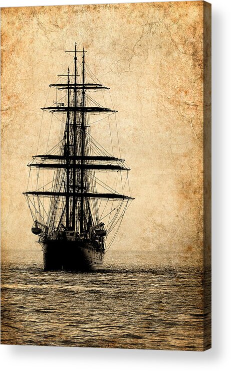 Textured Acrylic Print featuring the photograph Tall Ship by Fred LeBlanc