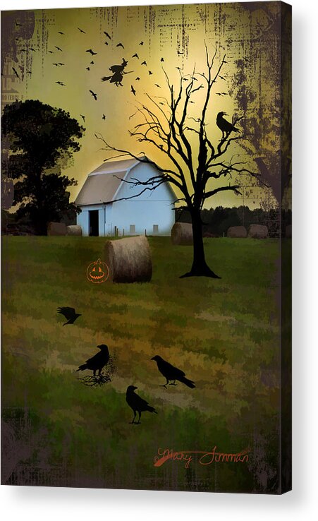 Halloween Acrylic Print featuring the photograph The Birds by Mary Timman