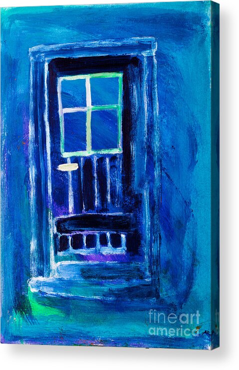 Blue Acrylic Print featuring the painting The Blue Door by Simon Bratt