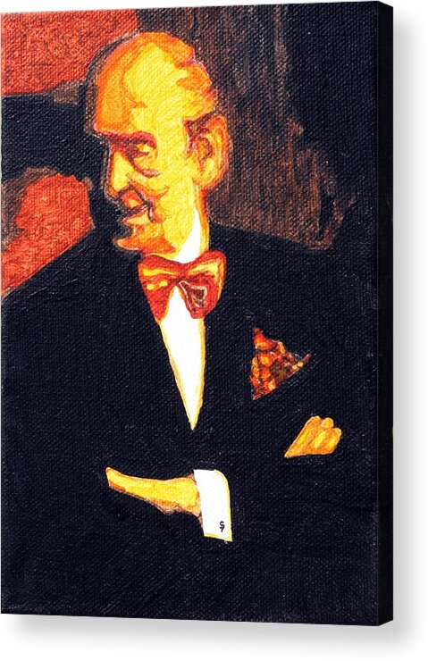 Music Acrylic Print featuring the painting The Godfather Vladimir Horowitz Revisited by Sheri Parris