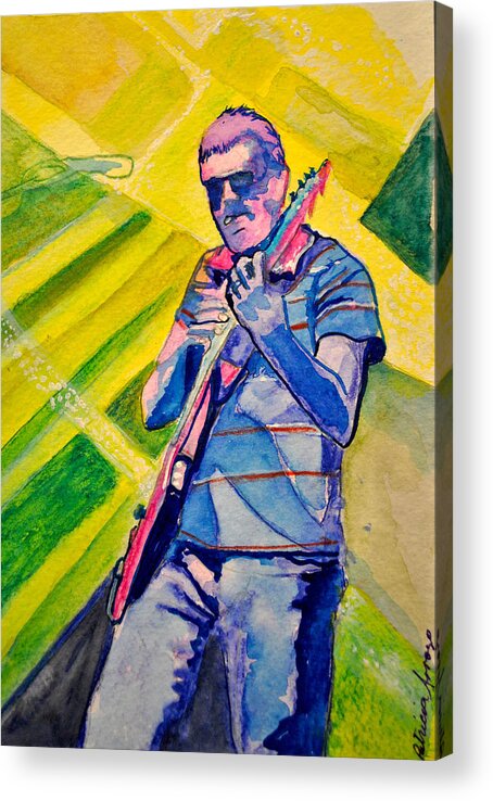 Umphrey's Mcgee Acrylic Print featuring the painting The Smokin Pick by Patricia Arroyo