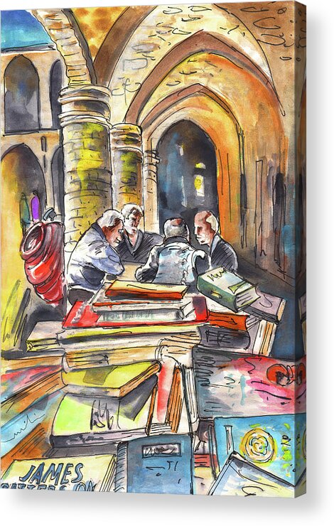 Travel Sketch Acrylic Print featuring the painting Together Old in Cyprus 01 by Miki De Goodaboom