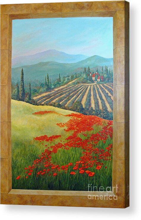 Trompe L'oeil Acrylic Print featuring the painting Tuscan Vista by Phyllis Howard