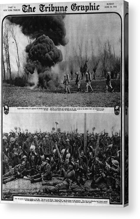 1910s Acrylic Print featuring the photograph World War I, The Tribune Graphic, Top by Everett
