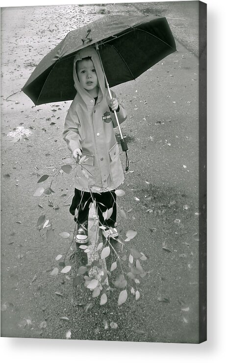 Rain Acrylic Print featuring the photograph ... Another Rainy Day by Gwyn Newcombe
