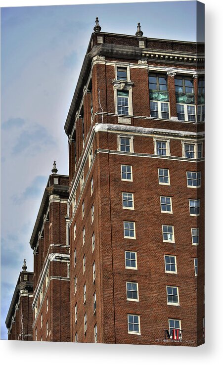 Buffalo Acrylic Print featuring the photograph 01 The Statler Towers by Michael Frank Jr