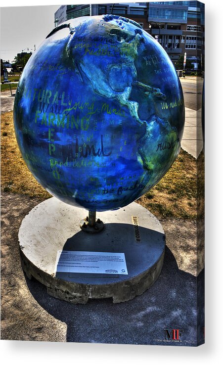 Buffalo Acrylic Print featuring the photograph 017 GLOBES at CANALSIDE by Michael Frank Jr