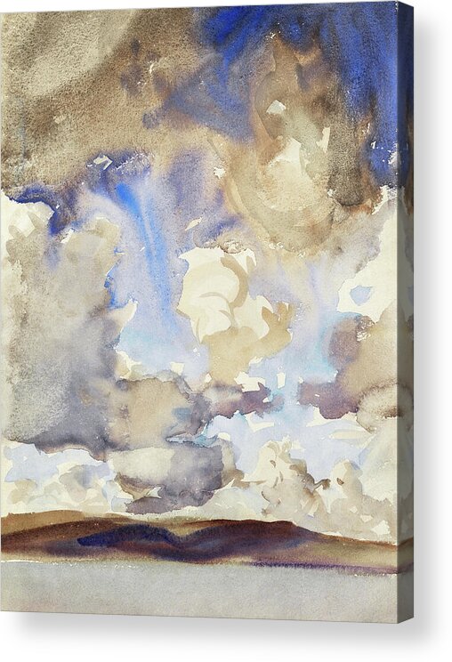 Clouds Acrylic Print featuring the painting Clouds by John Singer Sargent