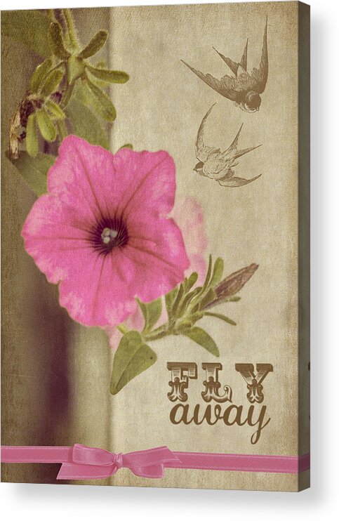 Greeting Card Acrylic Print featuring the photograph Fly Away by Cathy Kovarik