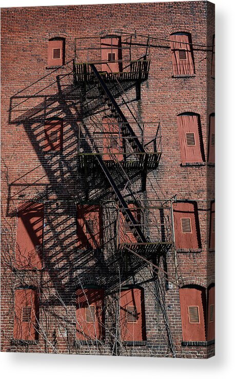 Building Acrylic Print featuring the photograph Shadows #1 by Karen Harrison Brown