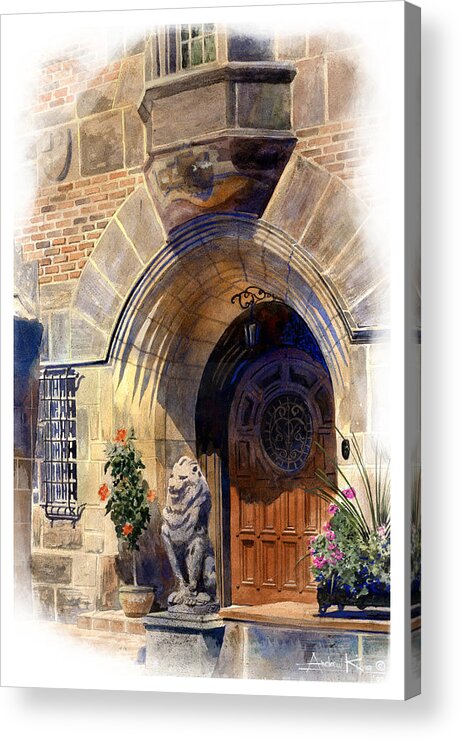 Door Acrylic Print featuring the painting Shaker Heights #1 by Andrew King