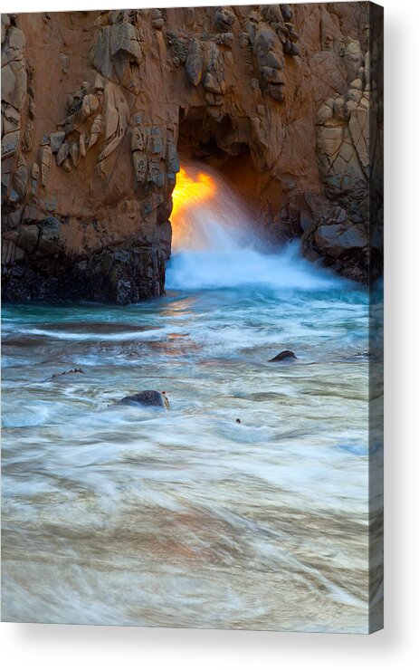 Landscape Acrylic Print featuring the photograph Water and Fire by Jonathan Nguyen