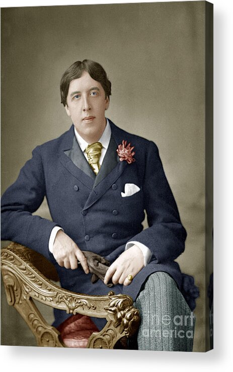 1889 Acrylic Print featuring the photograph Oscar Wilde (1854-1900) #11 by Granger