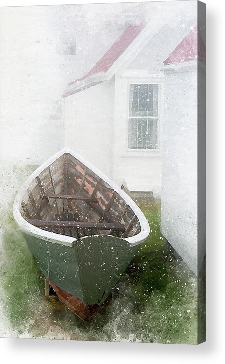 Boat Acrylic Print featuring the photograph Boat on Monhegan Island #2 by Gordon Ripley