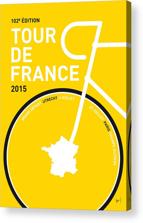 2015 Acrylic Print featuring the digital art My Tour De France Minimal Poster by Chungkong Art
