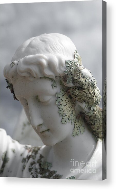 Angel Acrylic Print featuring the sculpture Grieving Angel #5 by Yurix Sardinelly