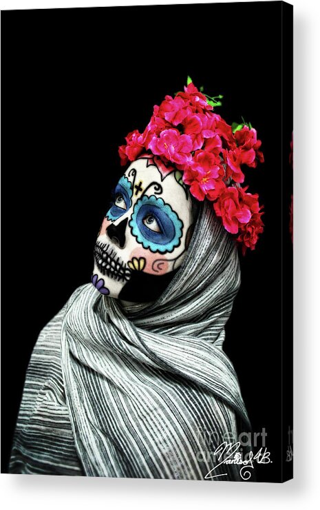 Dia De Muertos Acrylic Print featuring the photograph Dia de Muertos - Las Catrinas #8 by Marisol VB