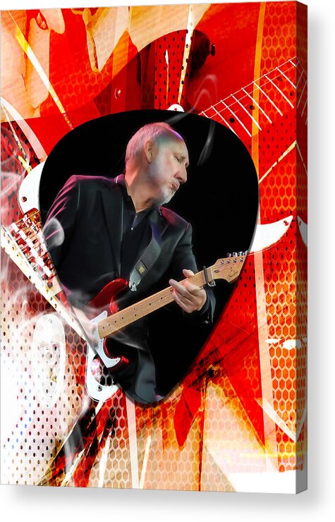 Pete Townshend Acrylic Print featuring the mixed media Pete Townshend Art #7 by Marvin Blaine