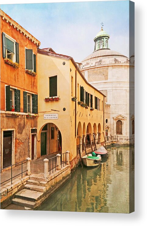 Venice Acrylic Print featuring the photograph A Venetian View - Sotoportego de le Colonete - Italy by Brooke T Ryan