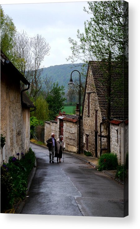 French Acrylic Print featuring the photograph A Walk in Giverny by Nancy Bradley