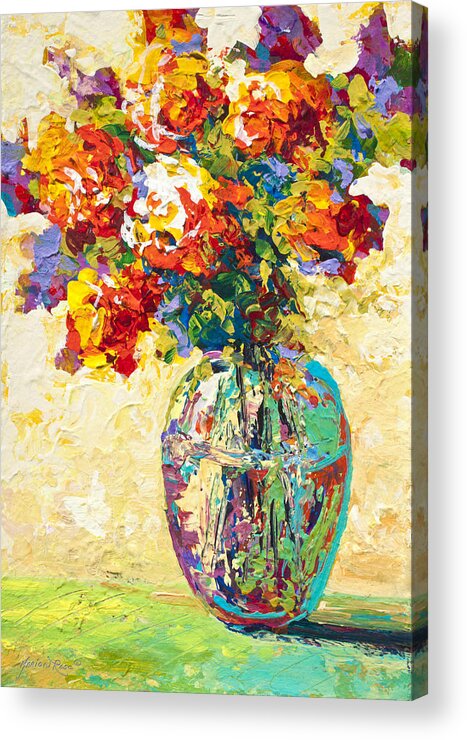 Flowers Acrylic Print featuring the painting Abstract Boquet IV by Marion Rose