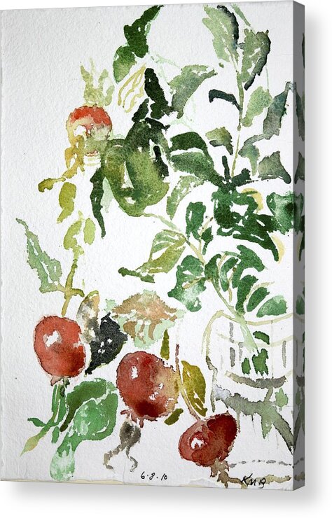  Acrylic Print featuring the painting Abstract Vegetables by Kathleen Barnes