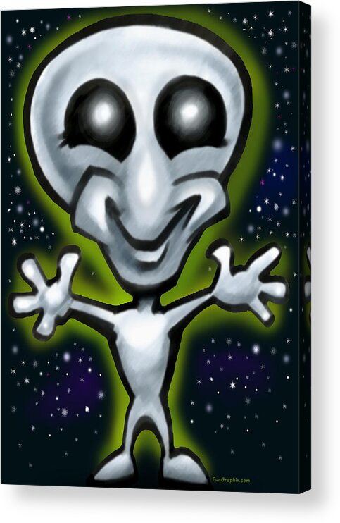 Alien Acrylic Print featuring the digital art Alien by Kevin Middleton