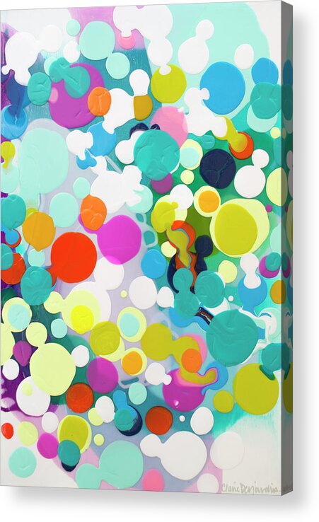Abstract Acrylic Print featuring the painting All in the Timing by Claire Desjardins