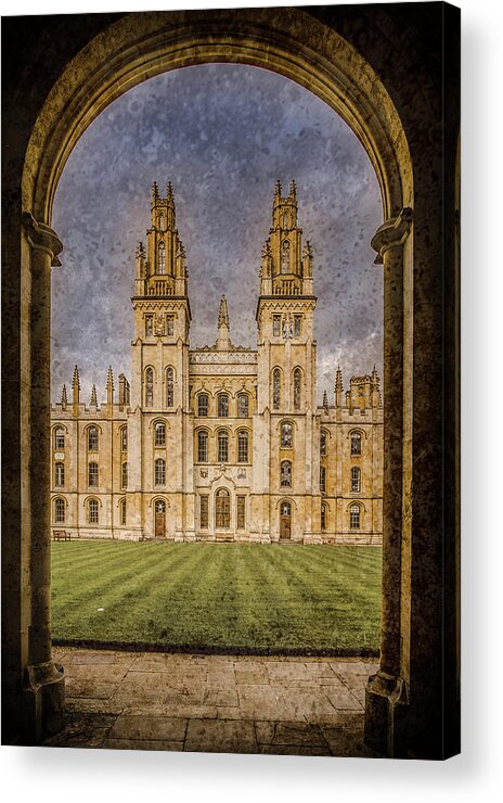 All Souls College Acrylic Print featuring the photograph Oxford, England - All Soul's by Mark Forte