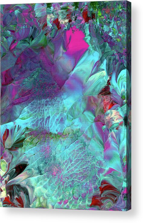 Angels Acrylic Print featuring the painting Angel Daphne Flowers #2 by Nan Bilden