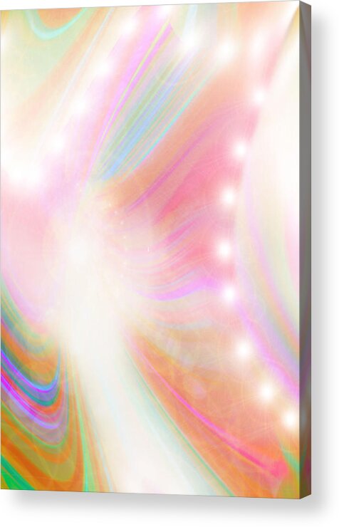 Angels Acrylic Print featuring the digital art Angel of Light and Colour by Mairin Gilmartin