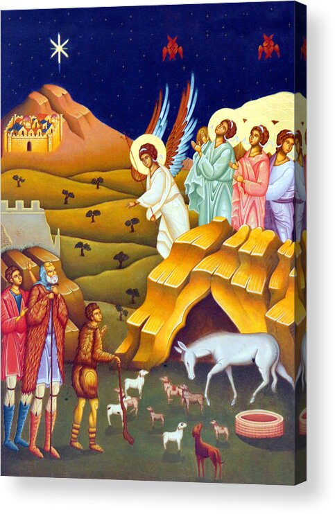 Village Acrylic Print featuring the photograph Angels and Shepherds by Munir Alawi