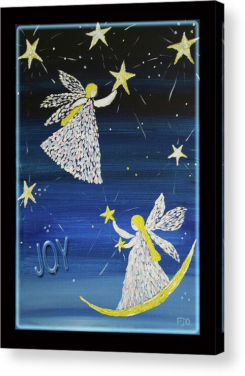 Joy Of Angels Shining Stars Acrylic Print featuring the photograph Angels, Joy, Lucky Stars by PJQandFriends Photography