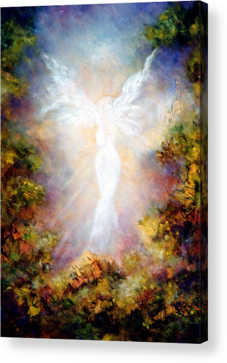 Angel Acrylic Print featuring the painting Apparition II by Marina Petro