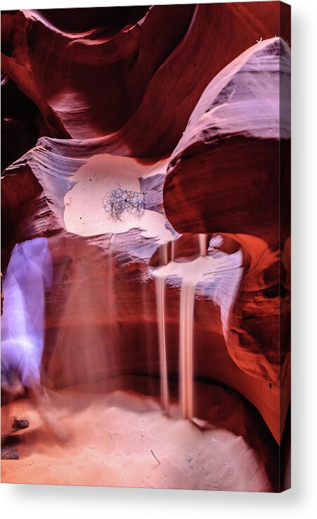 Antelope Canyon Acrylic Print featuring the photograph Art from Antelope Canyon by Louis Dallara