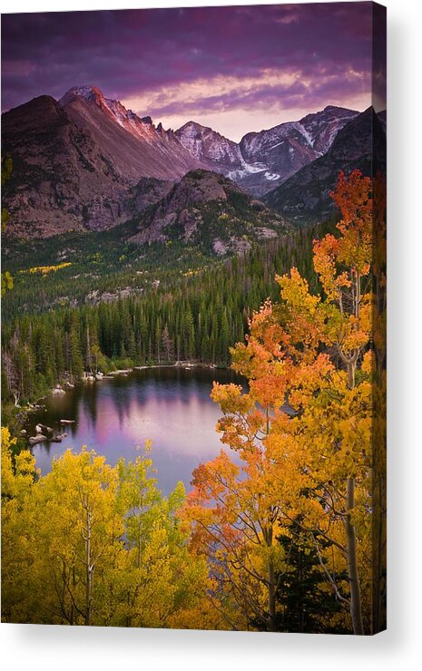 All Rights Reserved Acrylic Print featuring the photograph Aspen Sunset Over Bear Lake by Mike Berenson