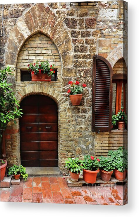 Assisi Acrylic Print featuring the photograph Assisi Doors 0580 by Jack Schultz